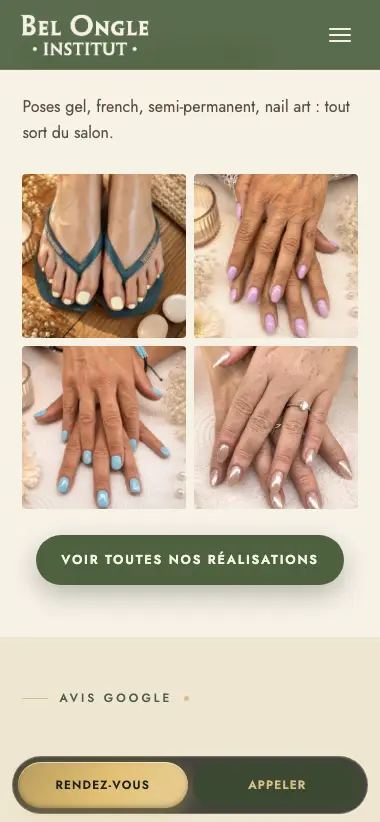 Détail de l’expérience mobile