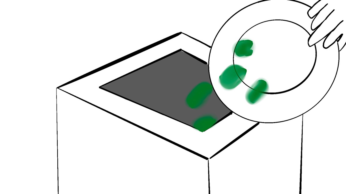 Storyboard : le geste de tri